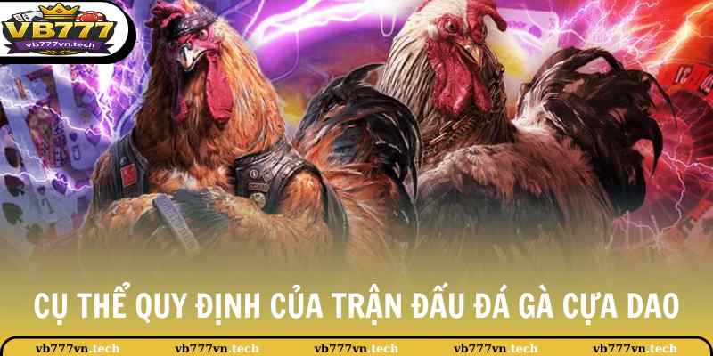Đá Gà Cựa Dao - Kịch Tính Với Những Pha Ra Đòn Hiểm Hóc 3 Cụ thể quy định của trận đấu đá gà cựa dao