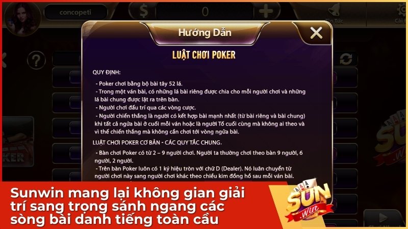 Sunwin mang lại không gian giải trí sang trọng sánh ngang các sòng bài danh tiếng toàn cầu